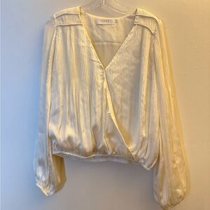 ASTR satin long sleeve blouse